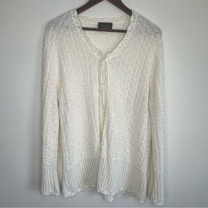 Vintage Definitely Woman Cottagecore Open Cardigan Size Large